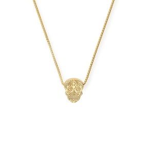 NWOT Skull Necklace | 14kt Gold Plated Sterling Silver